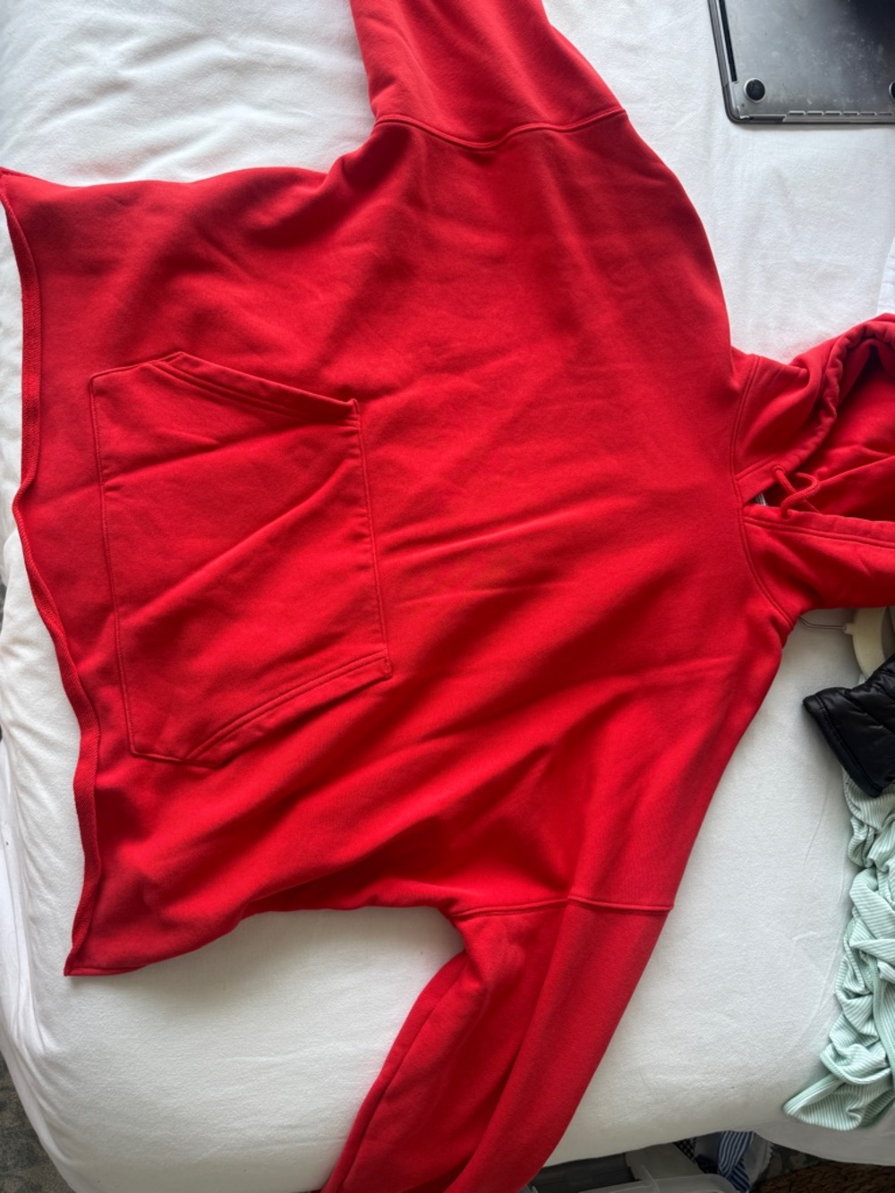 Athleta Red French Terry Sweatshirt